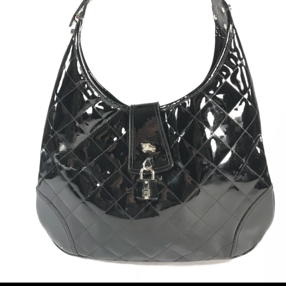 🌈Burberry Brooke Quilted Black Patent Handbag or Shoulder Bag🌈